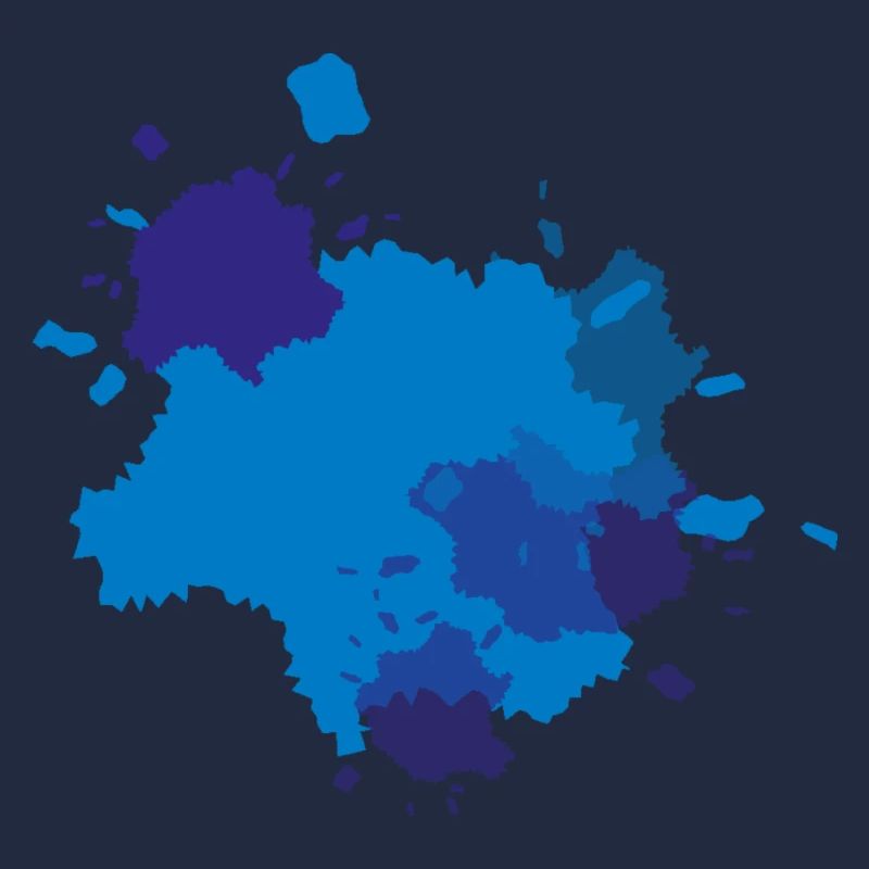 Éclaboussures de couleur bleue