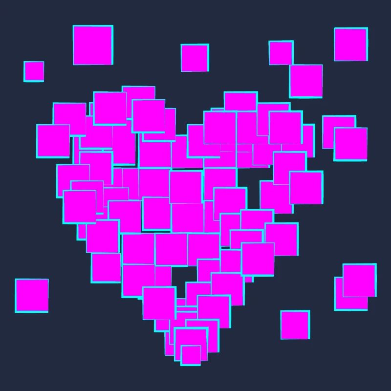 Pink pixel herz