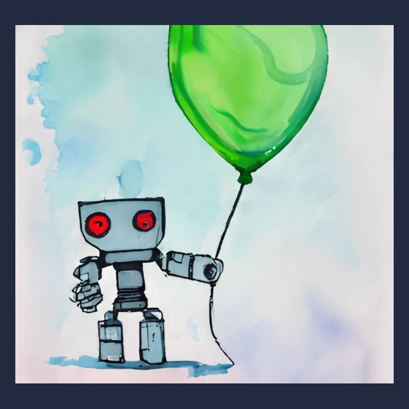 Roboter mit Ballon