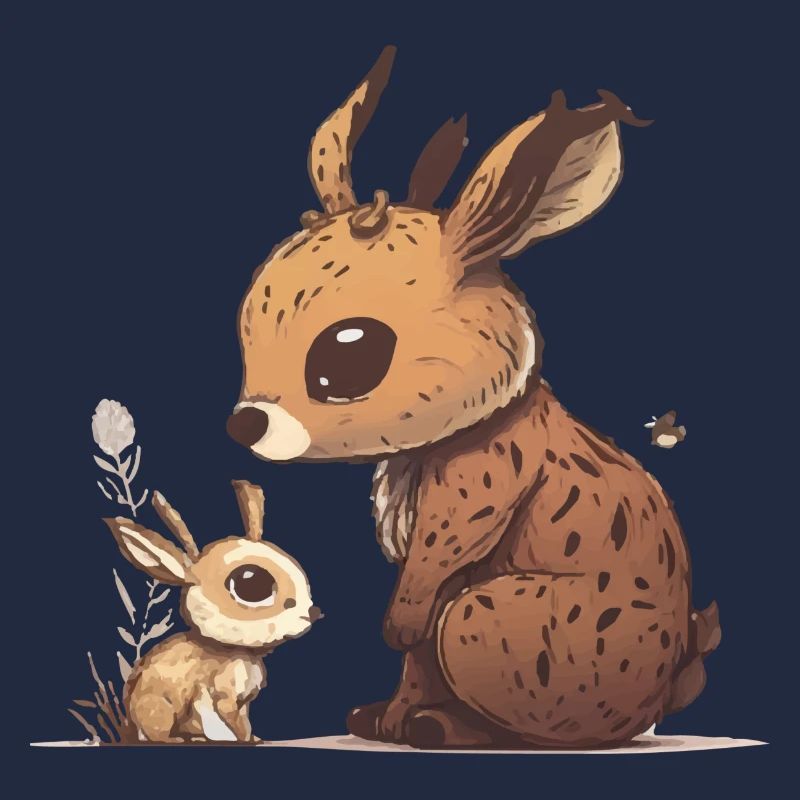 Maman et bébé lapin