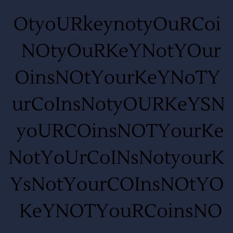 Pas vos clés pas vos pièces en rangée