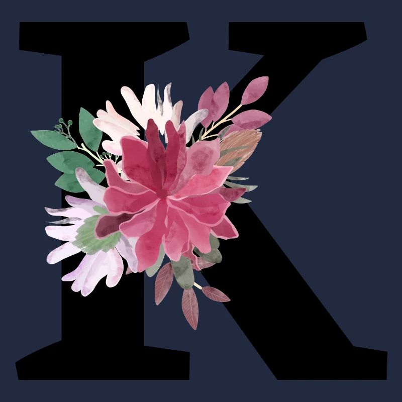 Buchstabe k blumig
