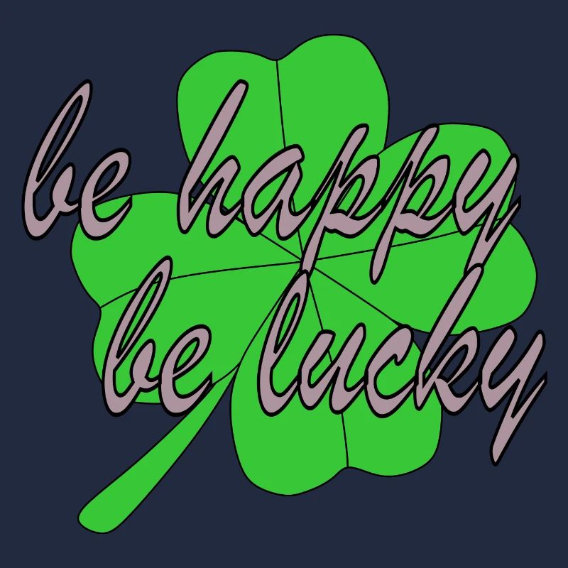 Vier Blättriges Kleeblatt Be Happy Be Lucky