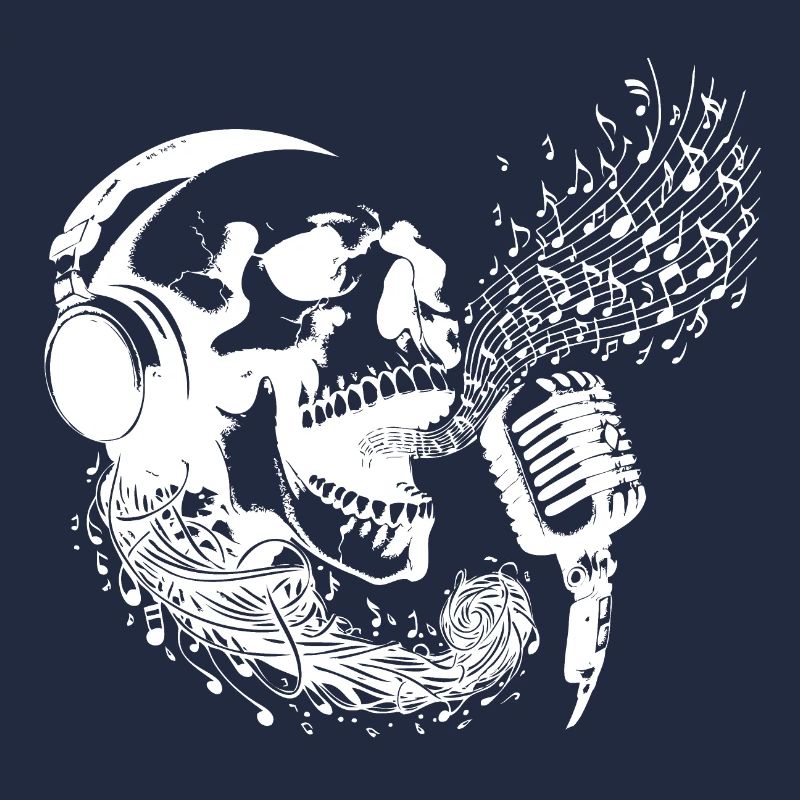 Vanitas Singender Schädel Kopfhörer INVERS