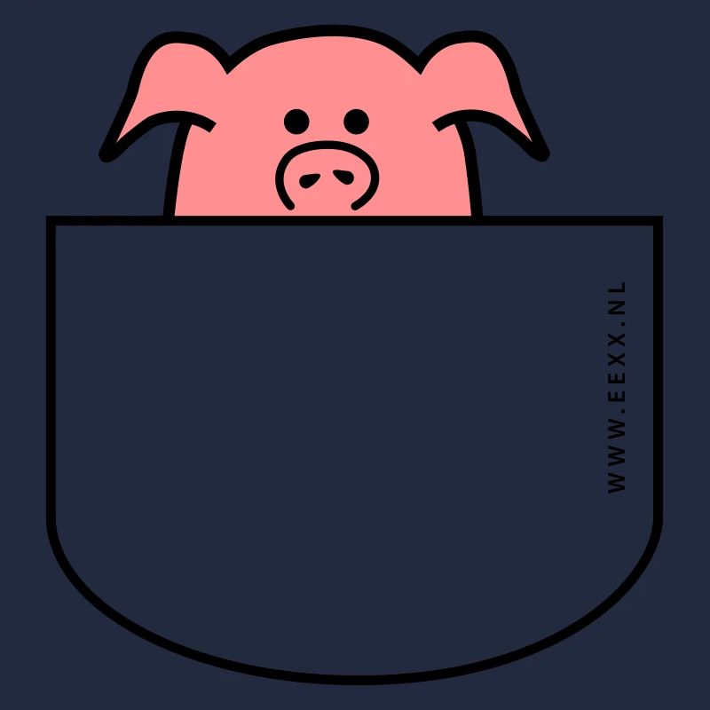 Schwein kommt aus der Tasche