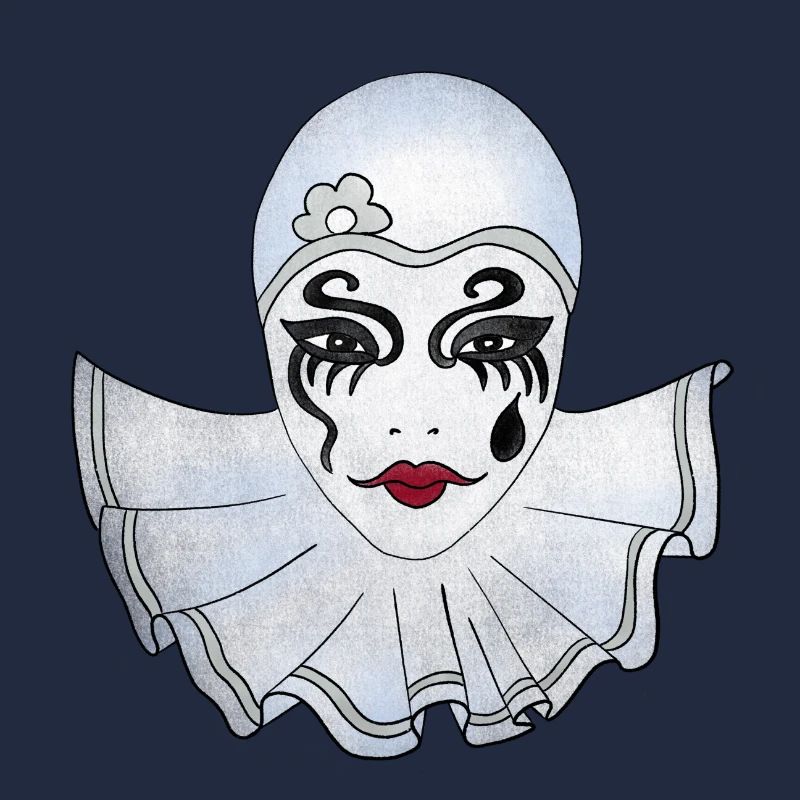Carnaval blanc Pierrot illustration de Venise