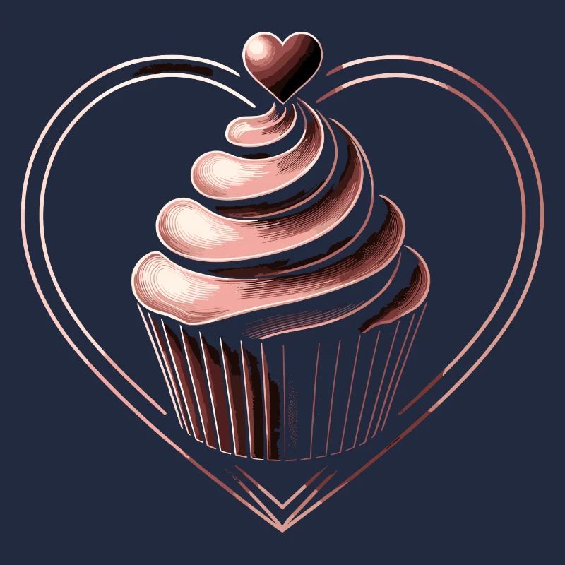 Cupcake Schokolade Herz Bäcker Backen Backen Cupcakes backen