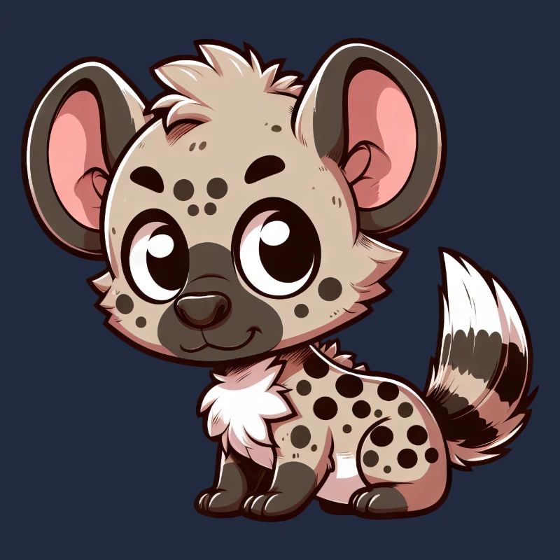 Conception de bande dessinée de bande dessinée de hyène mignonne