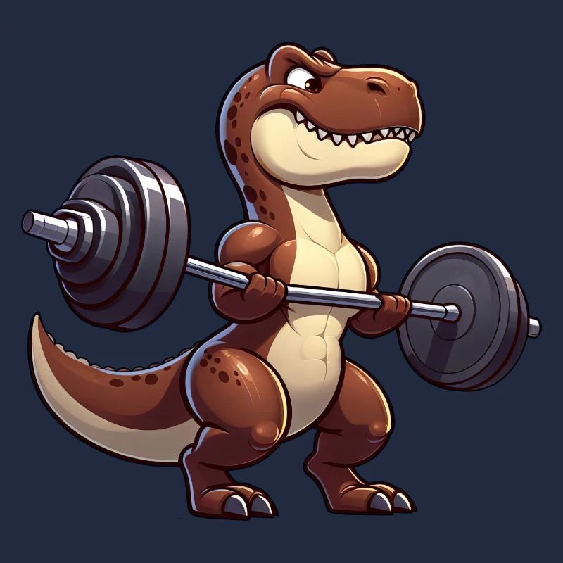 T-Rex avec conception d’entraînement avec haltères
