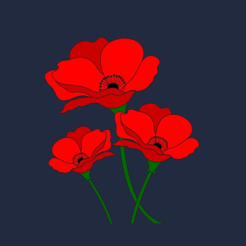 Rote Mohnblumen