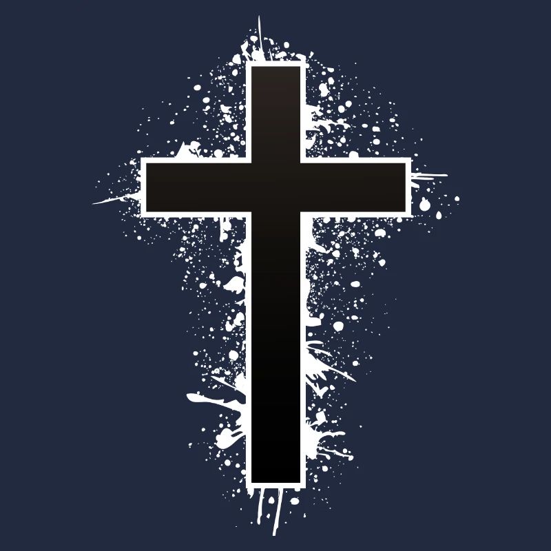 Croix éclaboussures de couleur