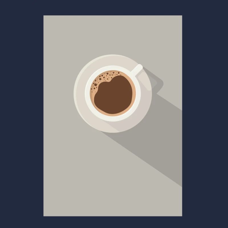 flat illustrated cup coffee gift modern