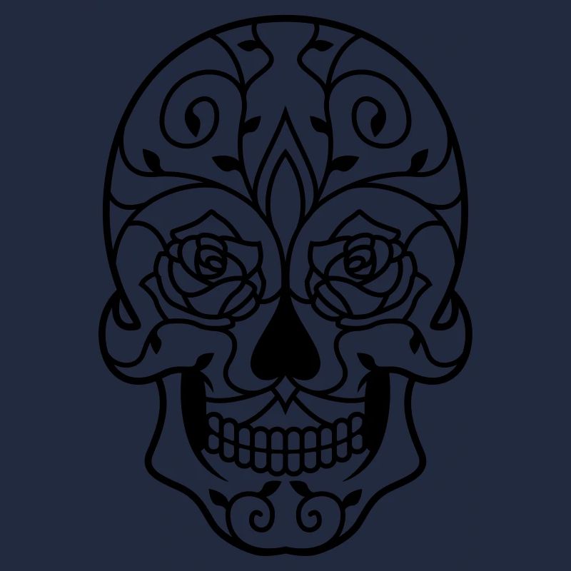 Totenkopf mit Ranken