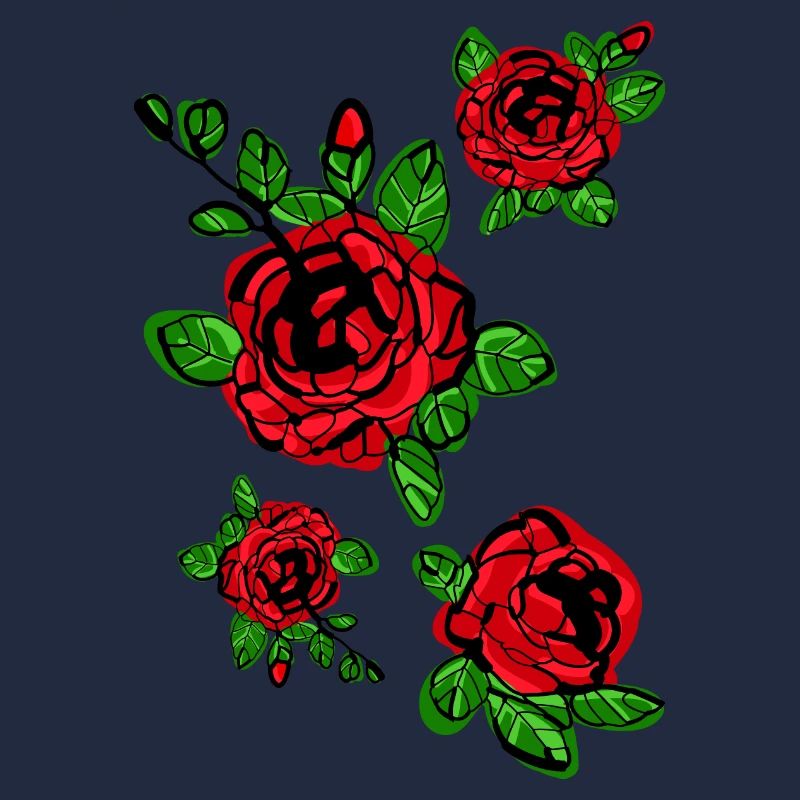 Fleur rouge de roses