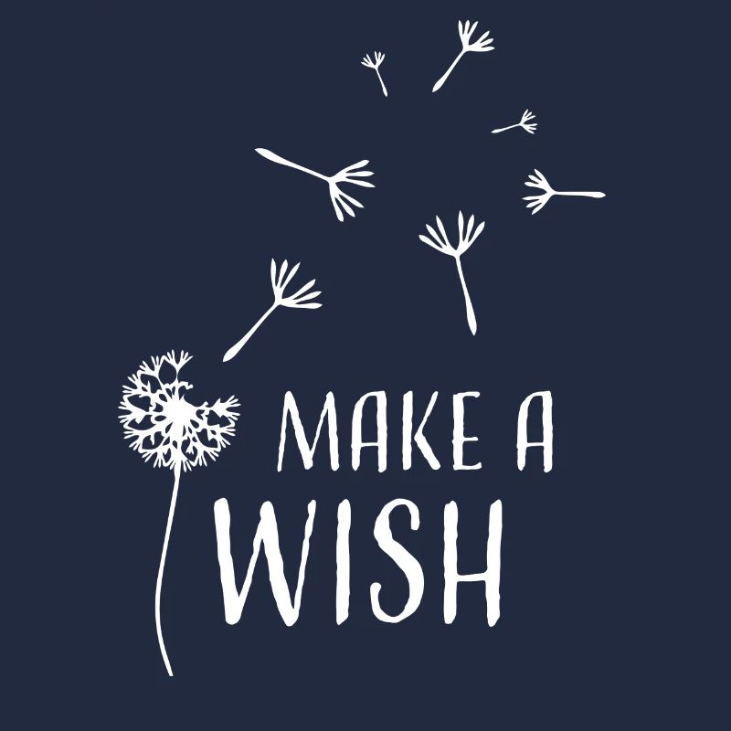 Pissenlit make a wish blanc