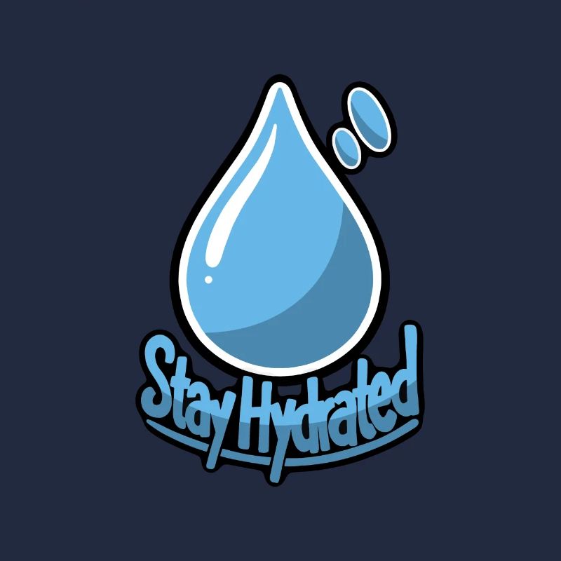 Restez hydraté! Conception d’illustration d’eau potable