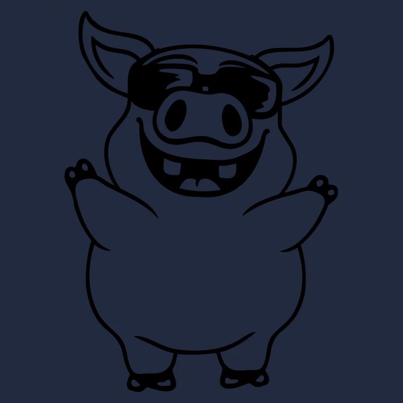 Cool Sunglasses Pig Comic