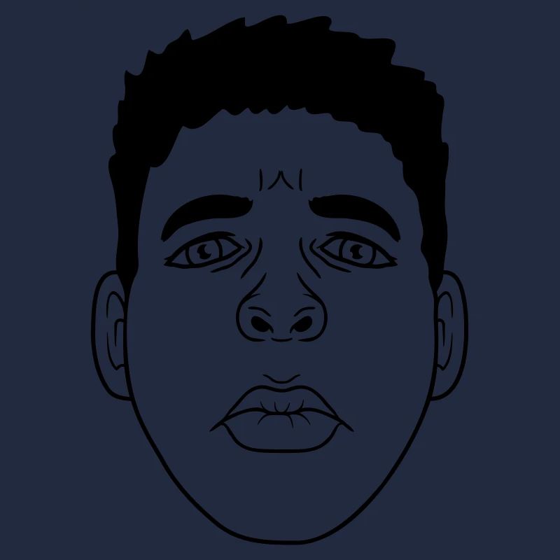 Kiss mouth sad face design