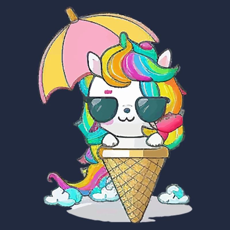 Einhorn mit Eiscreme - Die perfekte Kombination