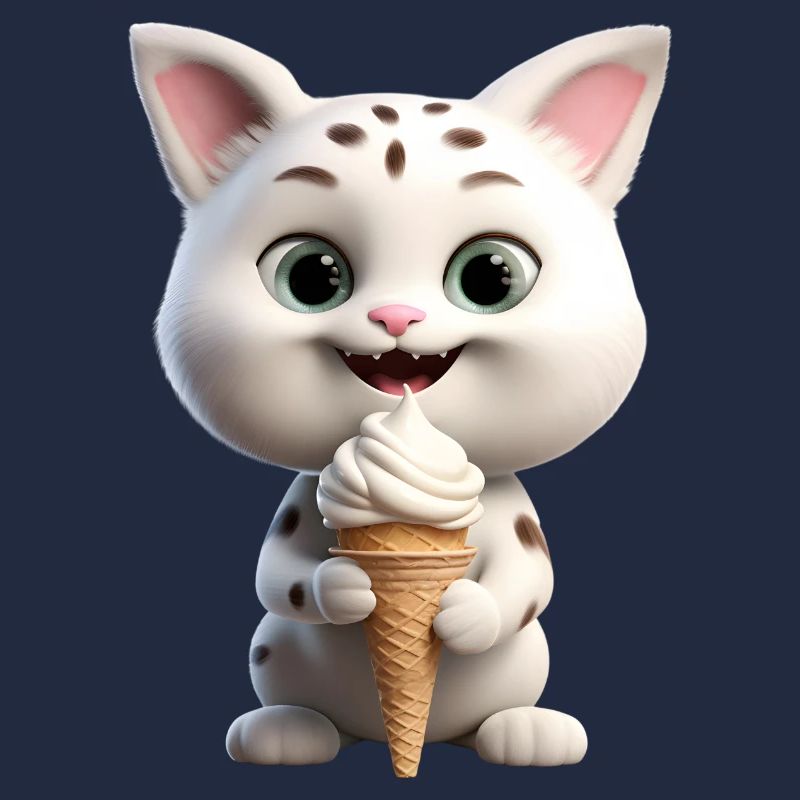 Katze mit Eis
