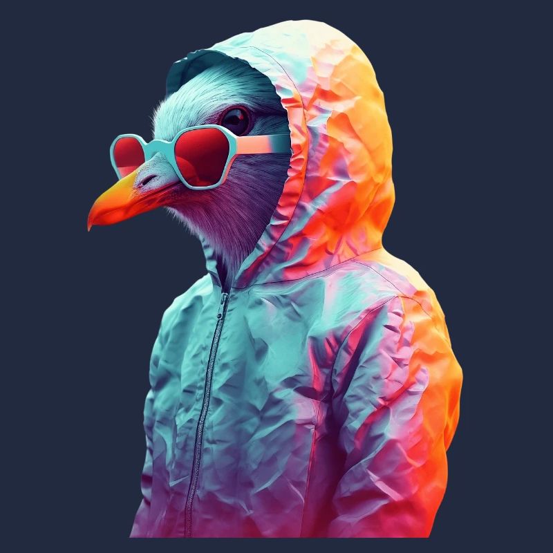 Möwe mit Sonnenbrille Bunt Coole Möwen Seevogel