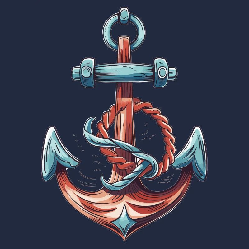 Schiff Anker für Shirts Hoodies oder Pullover