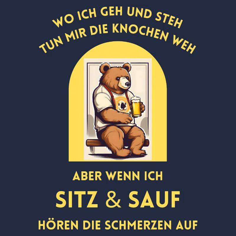 Beer Drinking Bear - Funny Saying