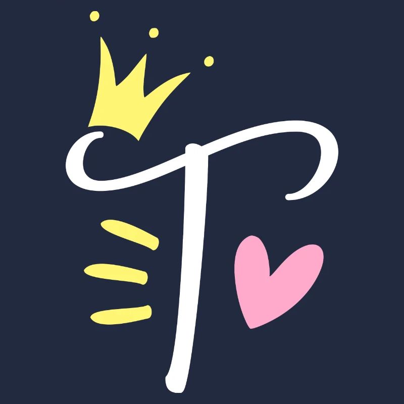 Buchstabe T Anfangsbuchstabe Krone