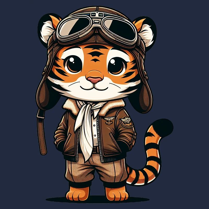 Cute Tiger Pilot