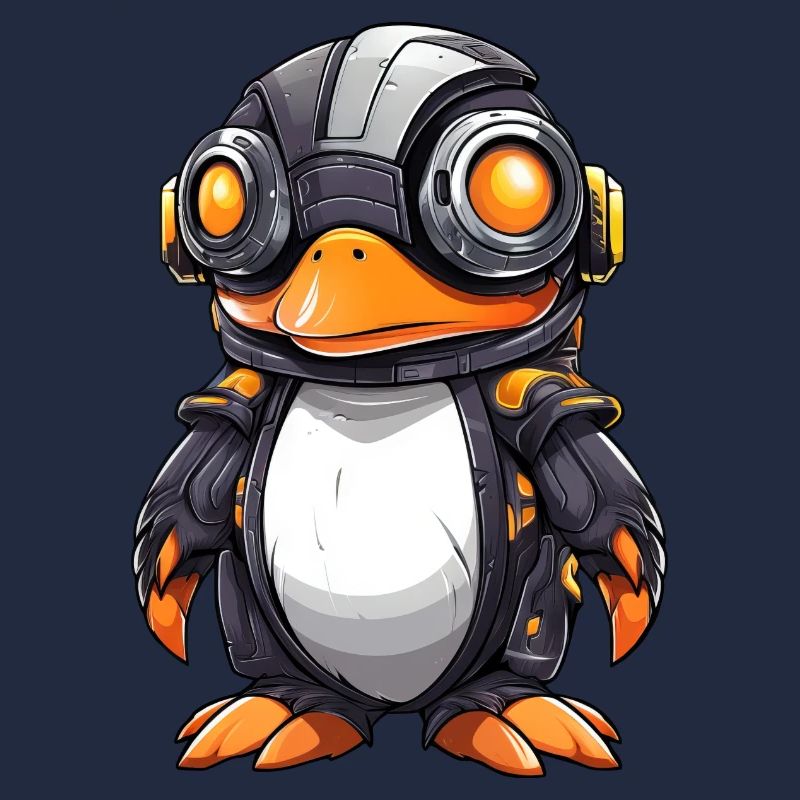 Pingouin Cyborg Robot Cool