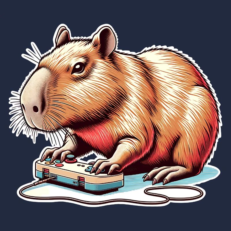 Capybara Gaming Nerd