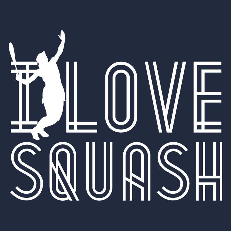Ich Liebe Squash Squashspieler Schläger Team