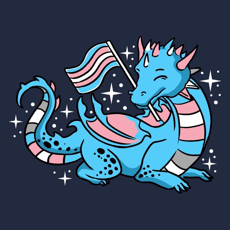 Trans Pride Drache