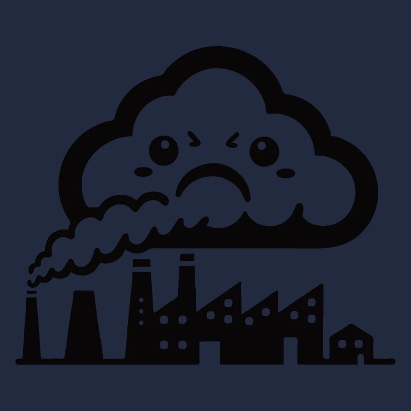 Dioxyde de carbone CO₂ - Drôle de nuage de fumée Conception de bande dessinée