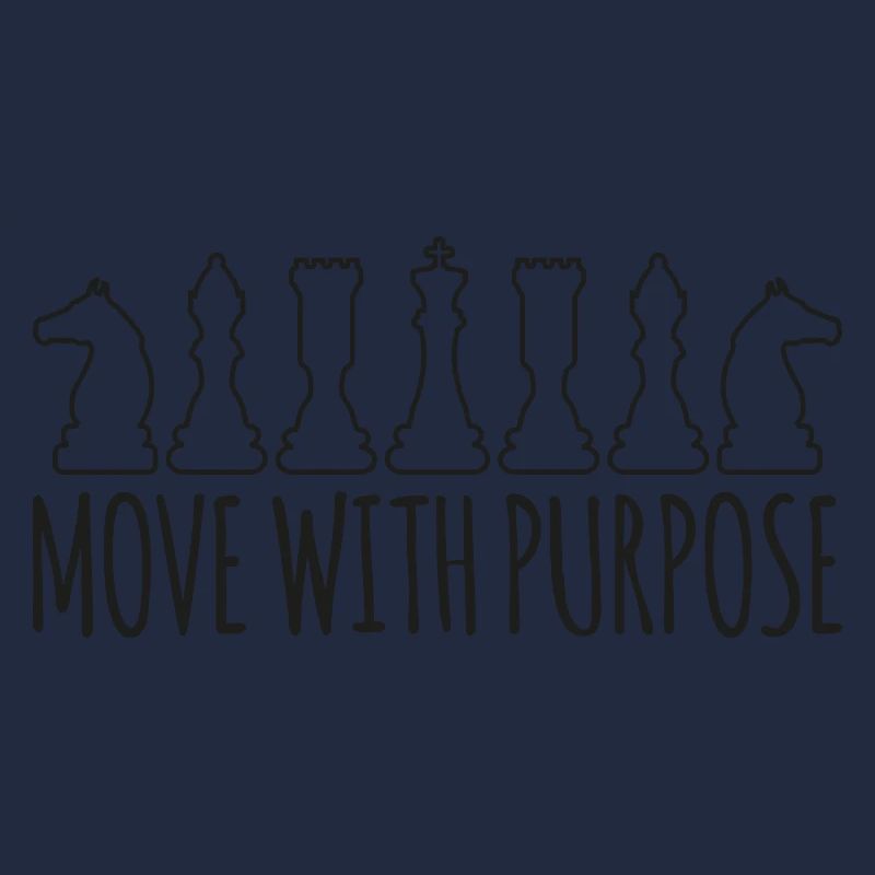 Move with purpose cadeau d’échecs maître de la pensée