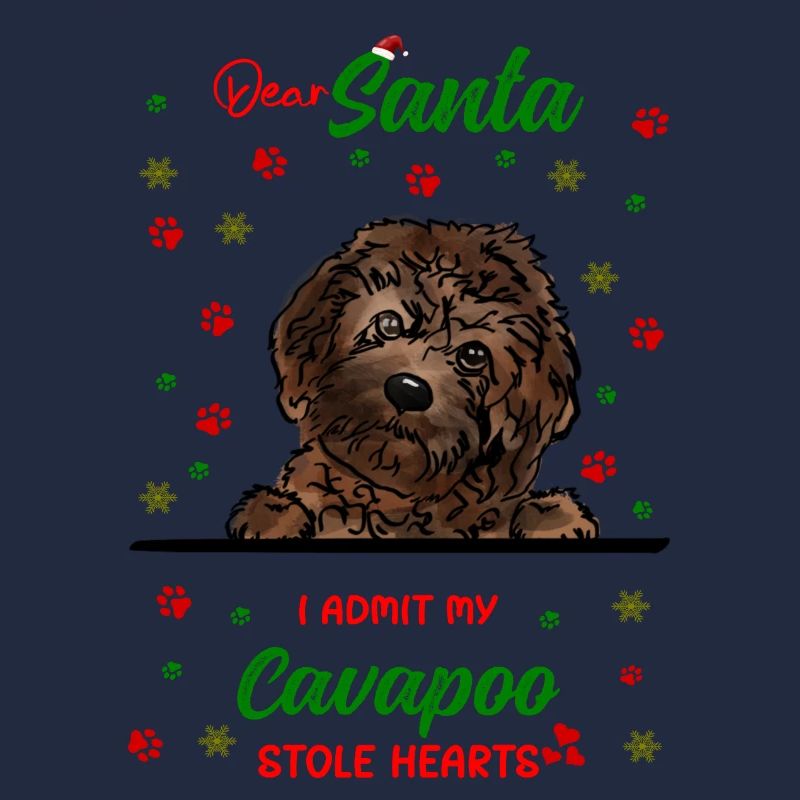 Kavapoo Hund Weihnachten Hunderasse