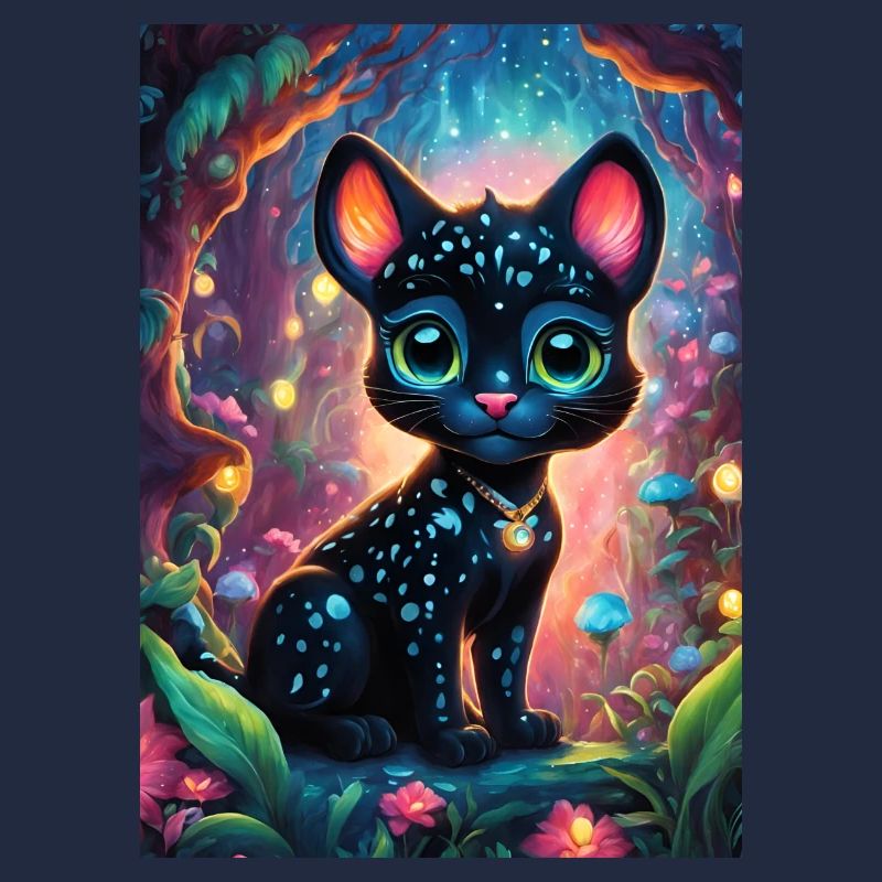 Une mignonne petite panthère chibi