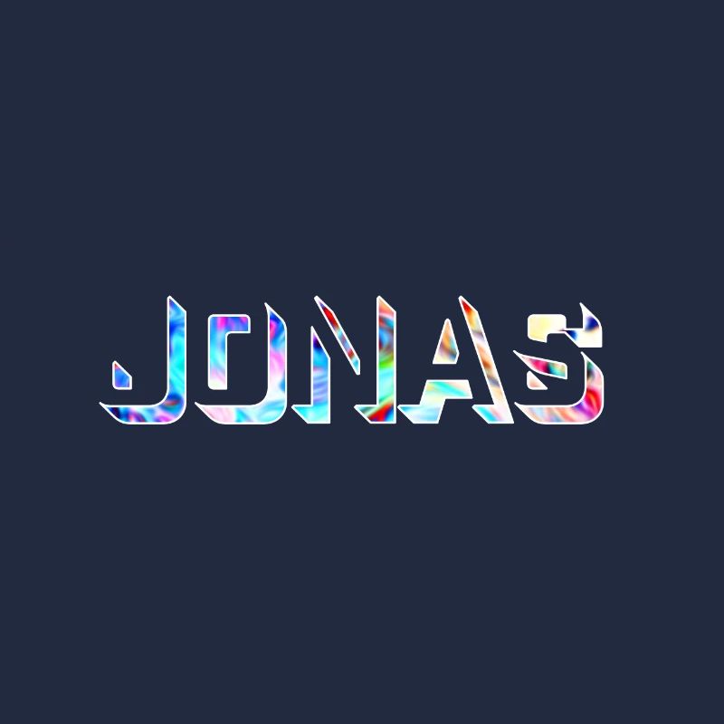 Jonas last name first name colorful abstract