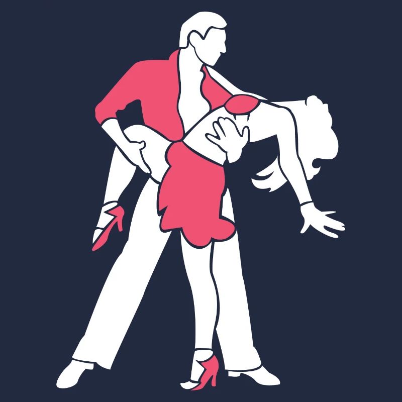 Dancing Silhouette Couple Dancers Romantic Dance