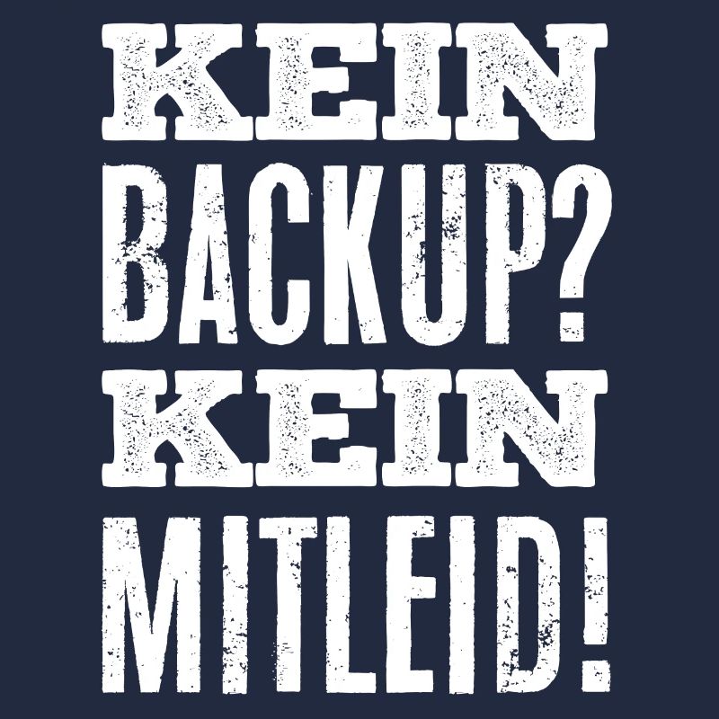 Datensicherung, Kein Backup kein Mitleid