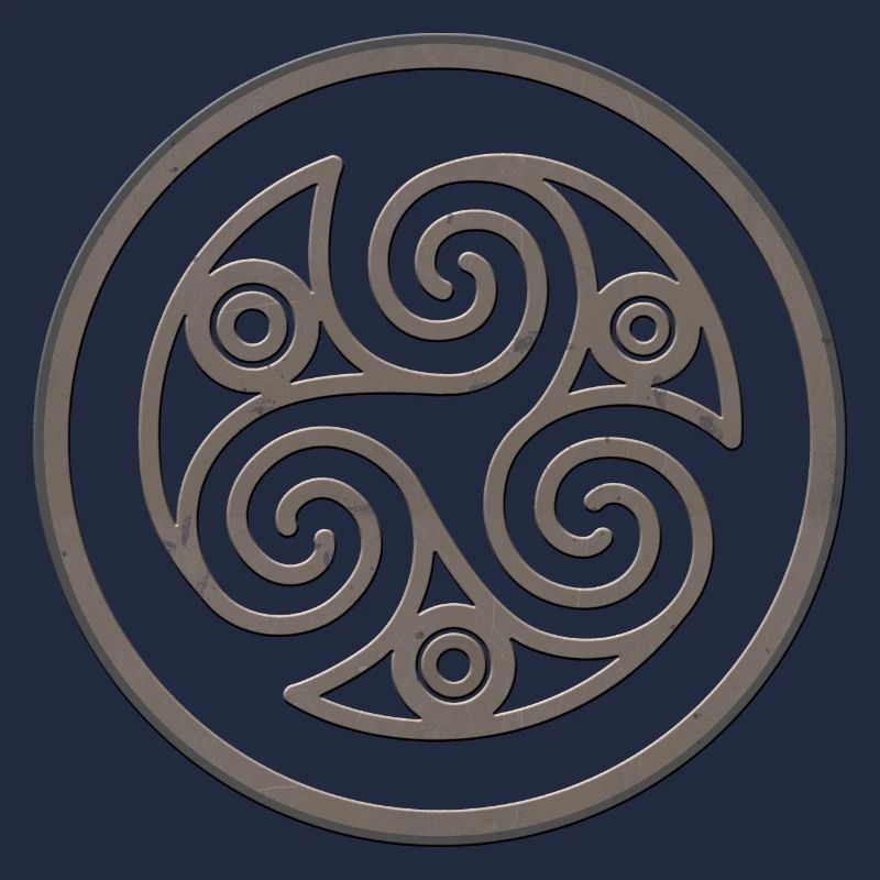 Triskele Celtic spirale marron