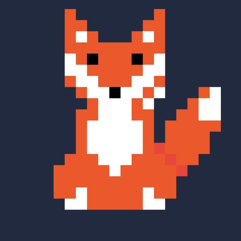 Red Fox Pixel Art
