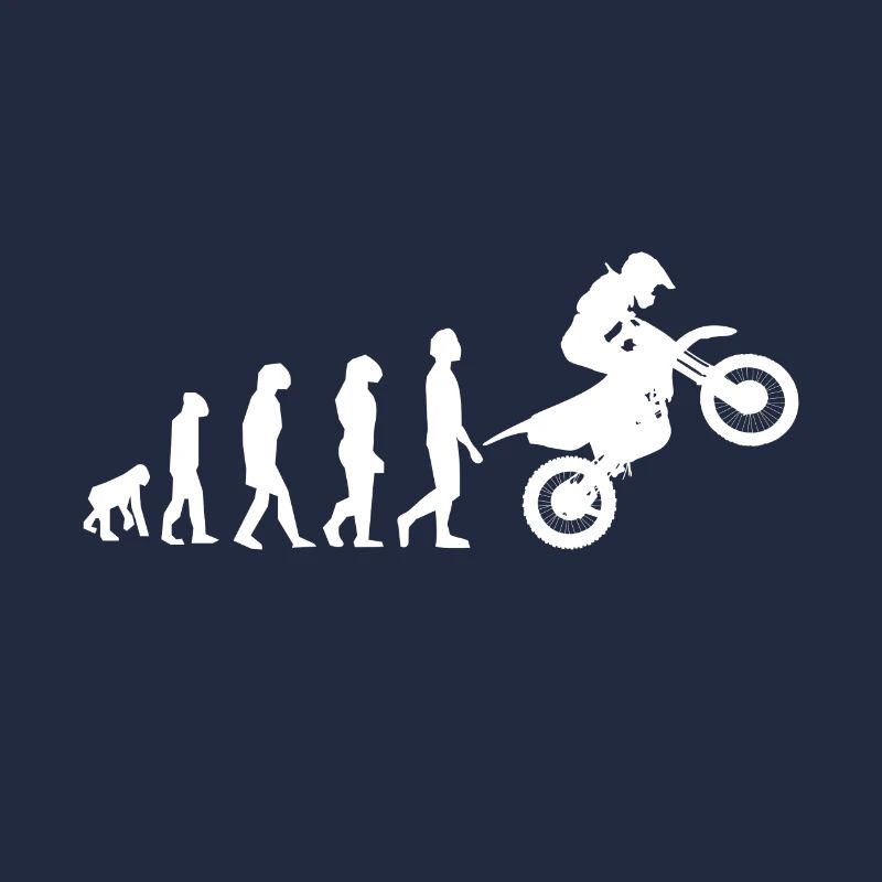Evolution from monkey to motocross rider