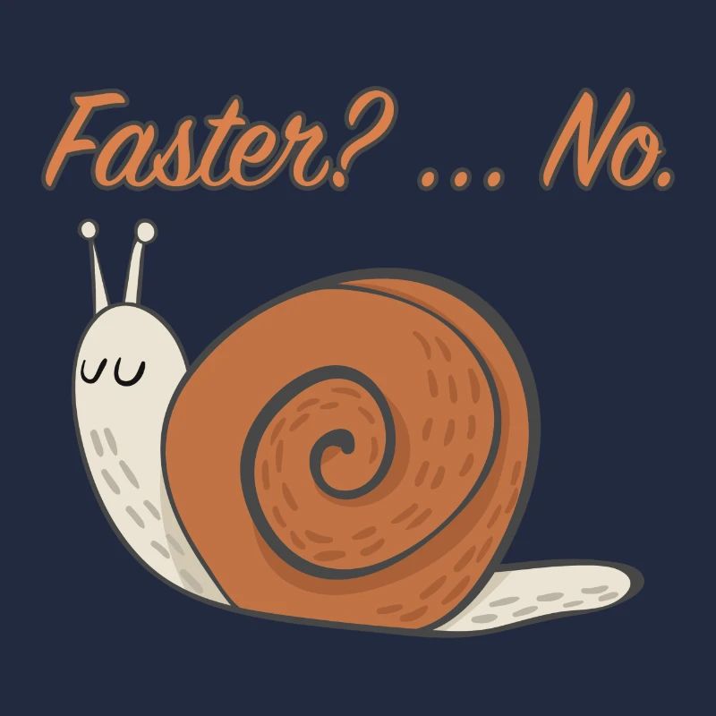 Rapide escargot rapide Ramper drôle Non