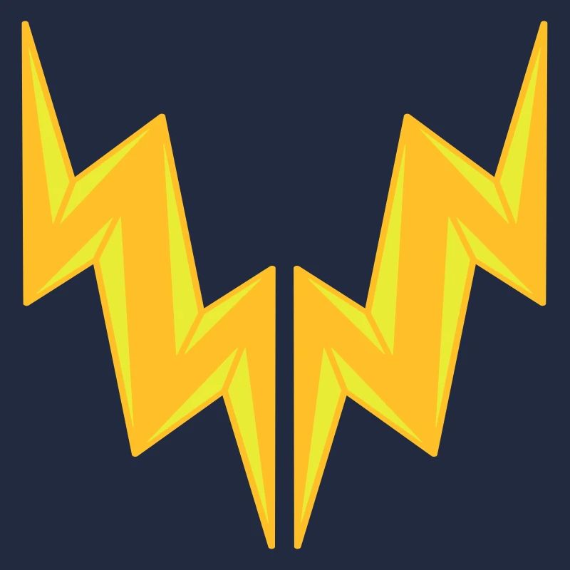 2 éclair électrique signe de danger symbole de l'éclair ka