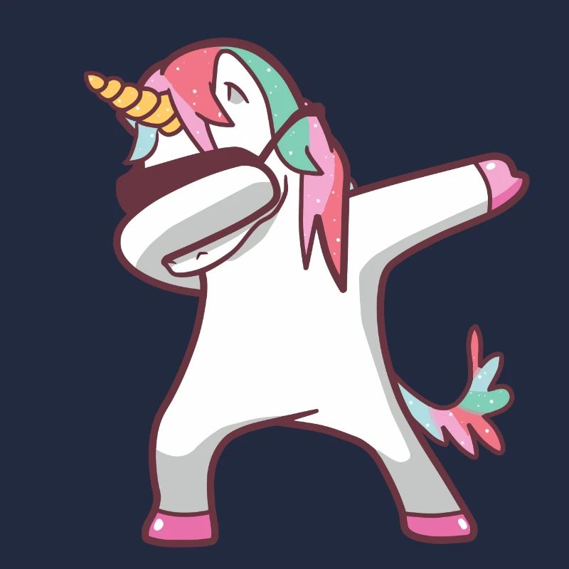Einhorn und Dinosaurier tupfen