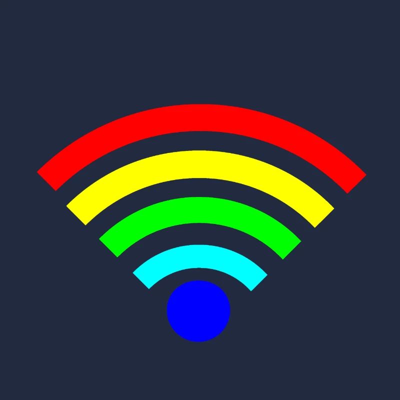 Regenbogen WLAN bunt