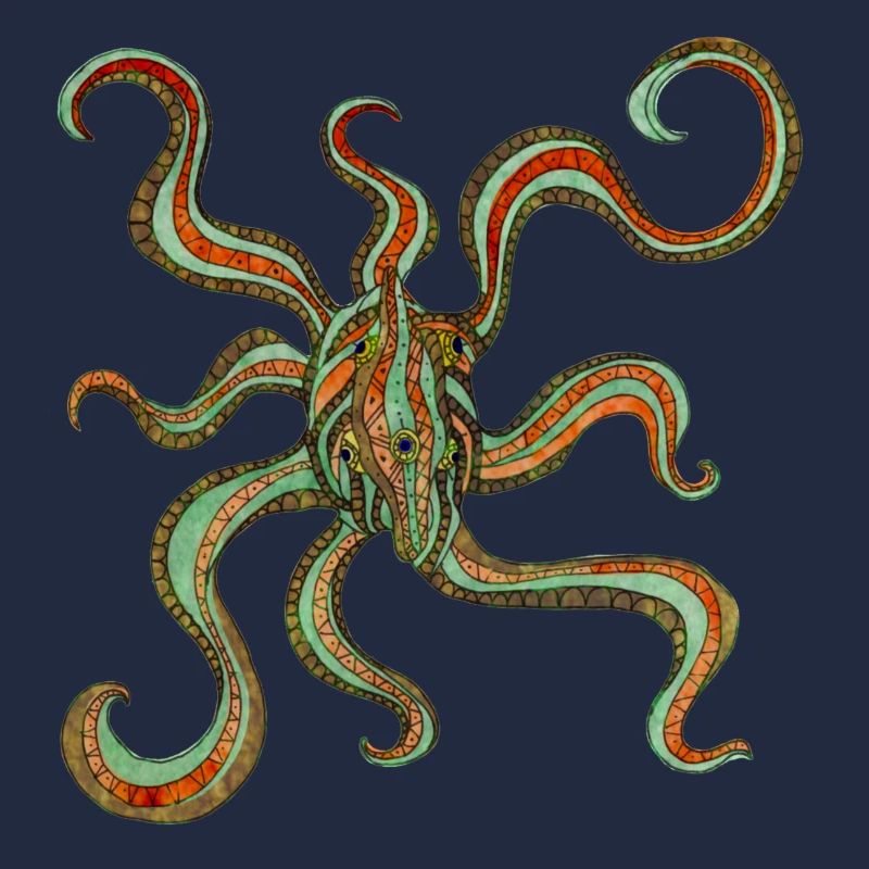 Poulpe abstrait