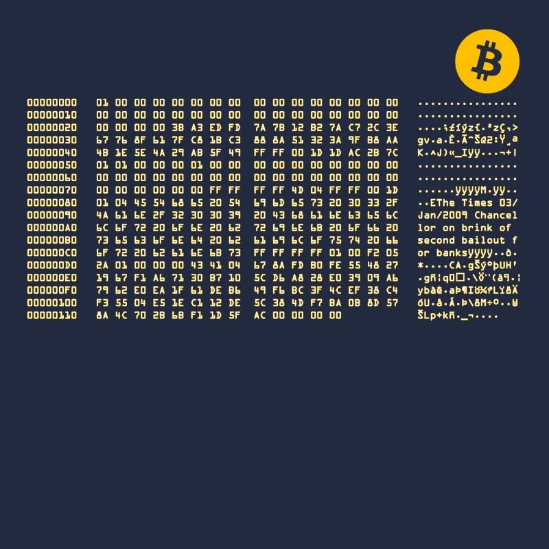 Bitcoin First Block Zero Nerd