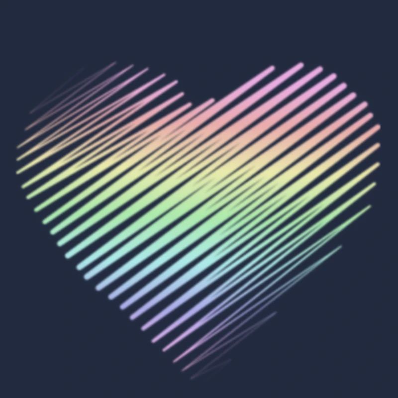 Rainbow heart